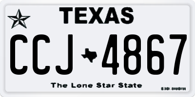 TX license plate CCJ4867