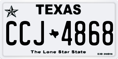 TX license plate CCJ4868