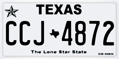 TX license plate CCJ4872