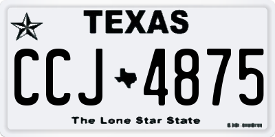 TX license plate CCJ4875
