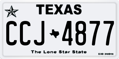 TX license plate CCJ4877