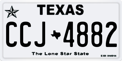 TX license plate CCJ4882