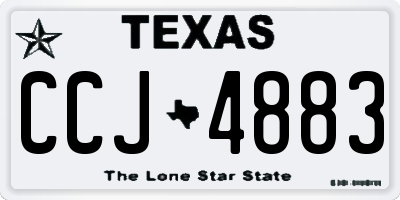 TX license plate CCJ4883