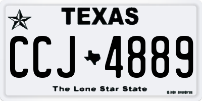 TX license plate CCJ4889