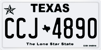 TX license plate CCJ4890