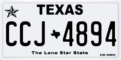 TX license plate CCJ4894