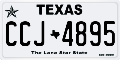 TX license plate CCJ4895