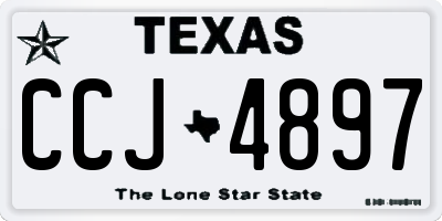 TX license plate CCJ4897