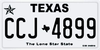 TX license plate CCJ4899