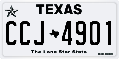 TX license plate CCJ4901