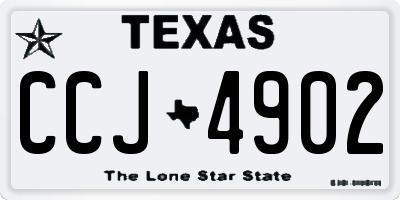 TX license plate CCJ4902