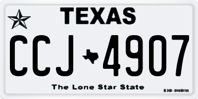 TX license plate CCJ4907
