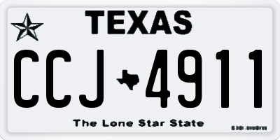 TX license plate CCJ4911