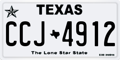 TX license plate CCJ4912