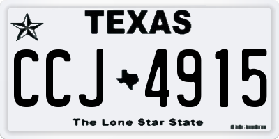 TX license plate CCJ4915