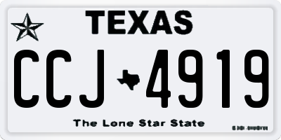 TX license plate CCJ4919