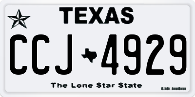TX license plate CCJ4929