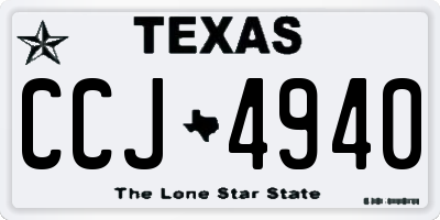 TX license plate CCJ4940