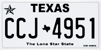 TX license plate CCJ4951