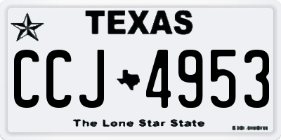 TX license plate CCJ4953