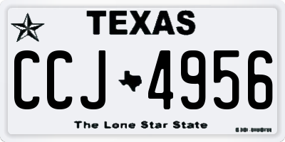 TX license plate CCJ4956