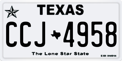 TX license plate CCJ4958