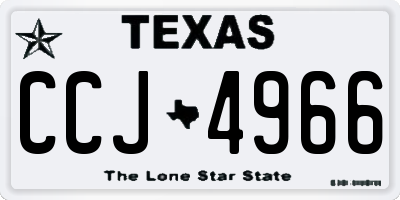 TX license plate CCJ4966