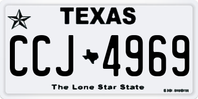 TX license plate CCJ4969