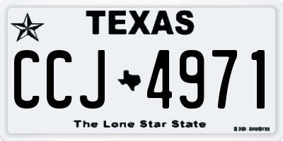 TX license plate CCJ4971