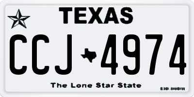 TX license plate CCJ4974