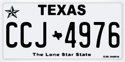 TX license plate CCJ4976