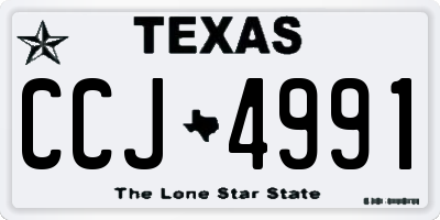 TX license plate CCJ4991