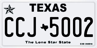 TX license plate CCJ5002