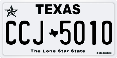 TX license plate CCJ5010