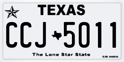 TX license plate CCJ5011
