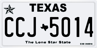TX license plate CCJ5014