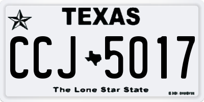 TX license plate CCJ5017