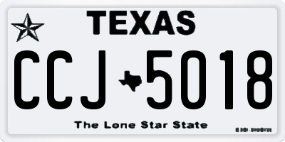 TX license plate CCJ5018