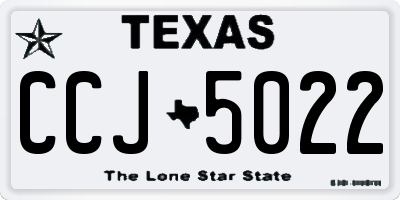 TX license plate CCJ5022