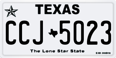 TX license plate CCJ5023