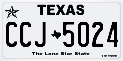 TX license plate CCJ5024