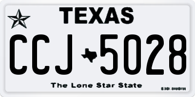 TX license plate CCJ5028