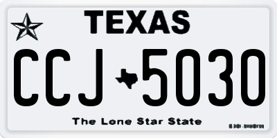 TX license plate CCJ5030