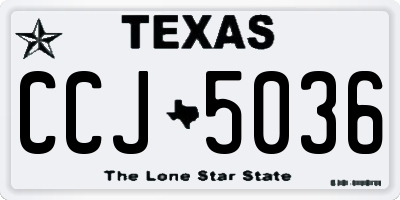 TX license plate CCJ5036