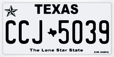 TX license plate CCJ5039