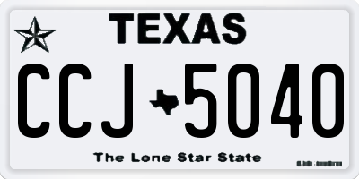 TX license plate CCJ5040
