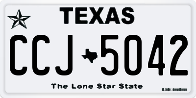 TX license plate CCJ5042