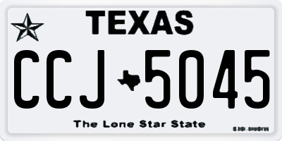 TX license plate CCJ5045