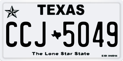 TX license plate CCJ5049