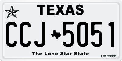 TX license plate CCJ5051